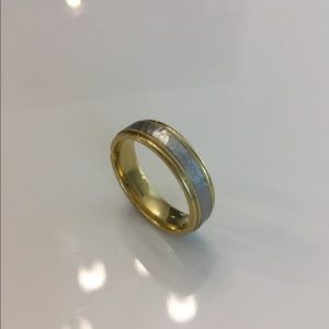18K & Platinum Diana Band,SOLID